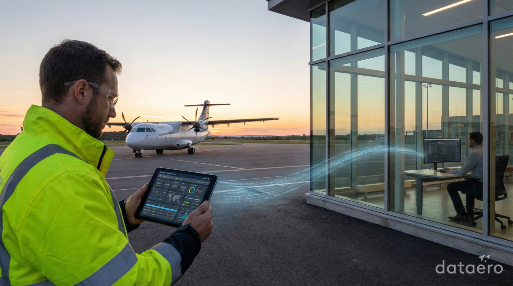 Team at work on tarmac